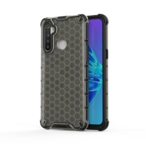 For OPPO Realme C3 Shockproof Honeycomb PC + TPU Case(Grey) (OEM)