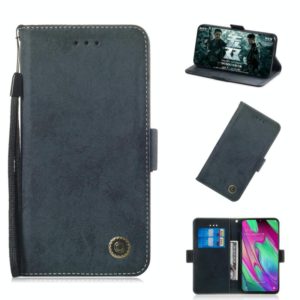For Galaxy A40 Retro Horizontal Flip PU Leather Case with Card Slots & Holder(Black) (OEM)