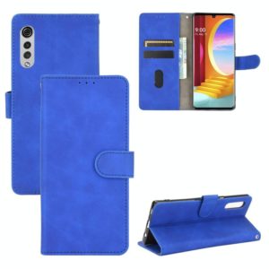 For LG Velvet Solid Color Skin Feel Magnetic Buckle Horizontal Flip Calf Texture PU Leather Case with Holder & Card Slots & Wallet(Blue) (OEM)