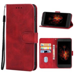 Leather Phone Case For Infinix Hot 5(Red) (OEM)