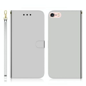 For iPhone 6 / 6s Imitated Mirror Surface Horizontal Flip Leather Case with Holder & Card Slots & Wallet & Lanyard(Silver) (OEM)