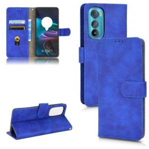 For Motorola Edge 30 Skin Feel Magnetic Flip Leather Phone Case(Blue) (OEM)