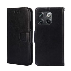 For OnePlus 10T Crystal Texture Horizontal Flip Leather Phone Case(Black) (OEM)