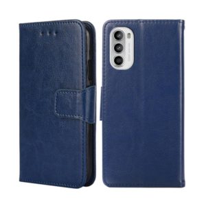 For Motorola Moto G52 4G/G82 5G Crystal Texture Leather Phone Case(Royal Blue) (OEM)