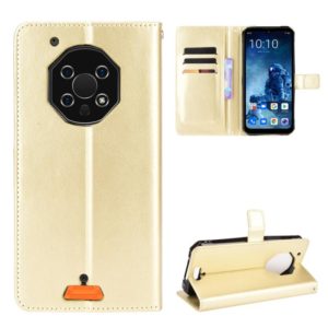 For Oukitel WP13 5G Crazy Horse Texture Horizontal Flip Leather Case with Holder & Card Slots & Lanyard(Gold) (OEM)