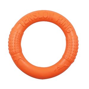 Dog Toys Pets Tension Ring Tooth Cleaning Toys, Specification: Orange Large (OEM)