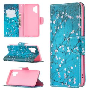 For Samsung Galaxy A32 4G Colored Drawing Pattern Horizontal Flip Leather Case with Holder & Card Slots & Wallet(Plum Blossom) (OEM)