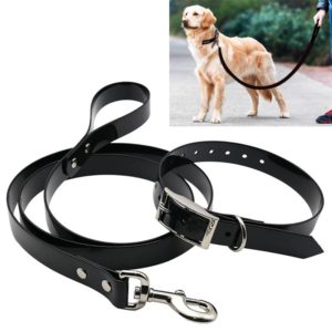 TPU Material Traction Belt Pet Dogs Collar Telescopic Dog Traction Rope with Dog Leash Handle, Size: S, Rope Length: 120 cm, Collar Size: 40 cm(Black) (OEM)