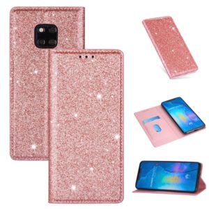 For Huawei Mate 20 Pro Ultrathin Glitter Magnetic Horizontal Flip Leather Case with Holder & Card Slots(Rose Gold) (OEM)