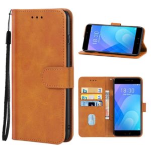 Leather Phone Case For Meizu M6 Note(Brown) (OEM)