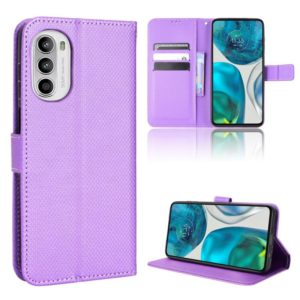 For Motorola Moto G71s / G82 / G52 4G Diamond Texture Leather Phone Case(Purple) (OEM)