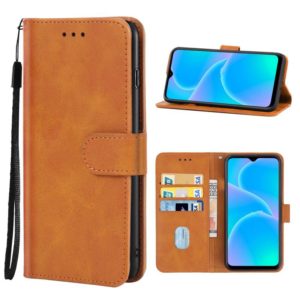 Leather Phone Case For Infinix Itel P37(Brown) (OEM)