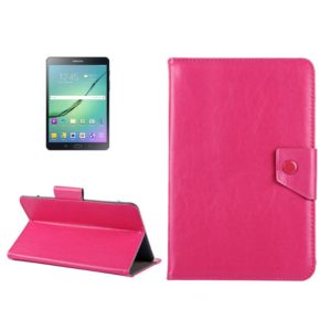 8 inch Tablets Leather Case Crazy Horse Texture Protective Case Shell with Holder for Galaxy Tab S2 8.0 T715 / T710, Cube U16GT, ONDA Vi30W, Teclast P86(Magenta) (OEM)