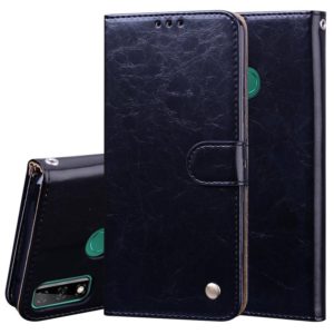 For Huawei Y8s(Global Official Version) Business Style Oil Wax Texture Horizontal Flip Leather Case with Holder & Card Slots & Wallet(Black) (OEM)