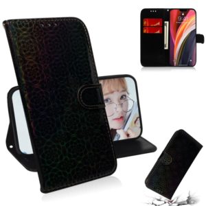 For iPhone 12 Pro Max Solid Color Colorful Magnetic Buckle Horizontal Flip PU Leather Case with Holder & Card Slots & Wallet & Lanyard(Black) (OEM)