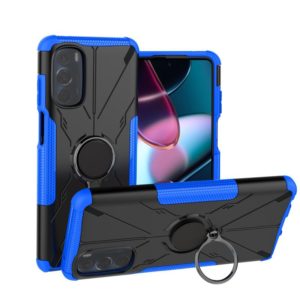 For Motorola Moto G Stylus 2022 Armor Bear Shockproof PC + TPU Phone Case with Ring(Blue) (OEM)