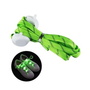 1 Pair LED Light-up Shoelace Stage Performance Luminous Shoelace,Color: Green (OEM)