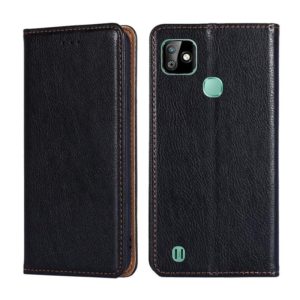 For Infinix Smart HD 2021 X612 Gloss Oil Solid Color Magnetic Leather Phone Case(Black) (OEM)
