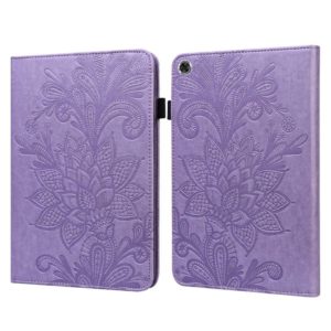 For Lenovo M10 Plus / M10 Plus TB-X606F/TB-606X Lace Flower Embossing Pattern Horizontal Flip Leather Case with Holder & Card Slots & Wallet & Photo Frame(Purple) (OEM)