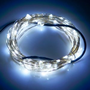 10m 12V 6W 500LM LED Silver Wire String Light, SMD-0603 Festival Lamp / Decoration Light Strip(White Light) (OEM)