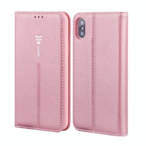 For iPhone XS / X GEBEI PU+TPU Horizontal Flip Protective Case with Holder & Card Slots(Rose Gold) (GEBEI) (OEM)