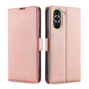 For Huawei nova 10 Ultra-thin Voltage Side Buckle Horizontal Flip Leather Phone Case(Rose Gold) (OEM)