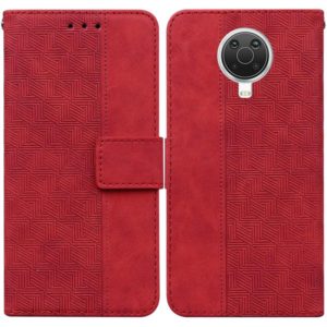 For Nokia G10 / G20 Geometric Embossed Leather Phone Case(Red) (OEM)
