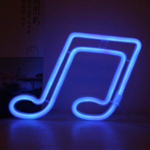 Musical Note Neon Light Modeling Lighting Room Decoration Lights(Blue Light) (OEM)