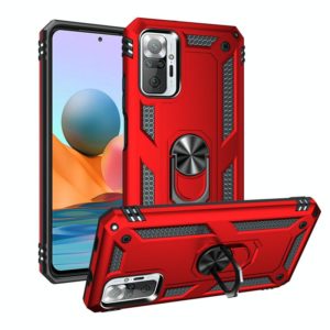For Xiaomi Redmi Note 10 Pro Max Shockproof TPU + PC Protective Case with 360 Degree Rotating Holder(Red) (OEM)