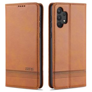 For Samsung Galaxy A32 4G AZNS Magnetic Calf Texture Horizontal Flip Leather Case with Card Slots & Holder & Wallet(Light Brown) (AZNS) (OEM)