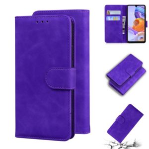 For LG Stylo 6 / K71 Skin Feel Pure Color Flip Leather Phone Case(Purple) (OEM)