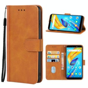 For Tecno Spark 2 Leather Phone Case(Brown) (OEM)