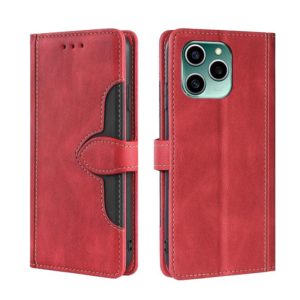 For Honor 60 SE Skin Feel Straw Hat Magnetic Buckle Leather Phone Case(Red) (OEM)