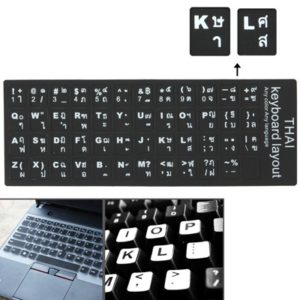 Thai Learning Keyboard Layout Sticker for Laptop / Desktop Computer Keyboard(Black) (OEM)
