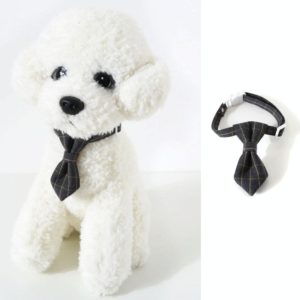 Pet Sub-Bow Tie Adjustable Cat Dog Collar Accessories, Style:Tie, Size:S 17-32cm(Gray) (OEM)