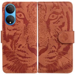 For Honor X7 Tiger Embossing Pattern Horizontal Flip Leather Phone Case(Brown) (OEM)