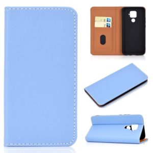 For Huawei Mate 30 Lite Solid Color Magnetic Horizontal Flip Leather Case with Card Slot & Holder(Blue) (OEM)