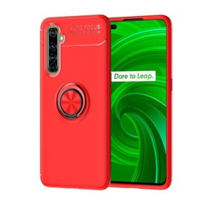 For OPPO Realme X50 Pro 5G Metal Ring Holder 360 Degree Rotating TPU Case(Red+Red) (OEM)