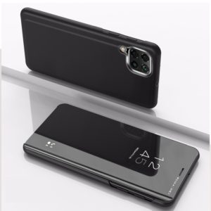 For Huawei P40 Lite/Nova 7i Plated Mirror Horizontal Flip Leather Case with Holder(Black) (OEM)