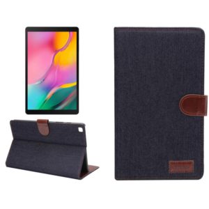 Dibase Denim Texture Horizontal Flip PC + PU Leather Case with Holder & Card Slots & Sleep / Wake-up Function For Galaxy Tab A 8.0 inch (2019) / T290 / T295(Black) (OEM)