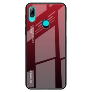 For Huawei P Smart Z Gradient Color Glass Case(Red) (OEM)