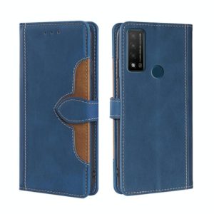 For TCL 20R 5G / Bremen / 20AX 5G Skin Feel Straw Hat Magnetic Buckle Leather Phone Case(Blue) (OEM)
