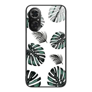 For Honor 50 SE Colorful Painted Glass Phone Case(Banana Leaf) (OEM)