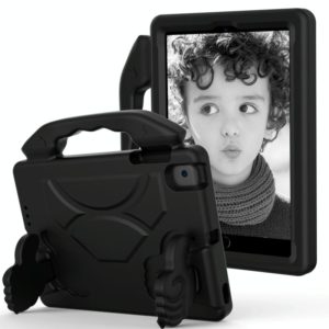For iPad Mini 5/4/3/2/1 EVA Material Children Flat Anti Falling Cover Protective Shell With Thumb Bracket(Black) (OEM)