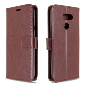 For LG K40S Crazy Horse Texture Horizontal Flip Leather Case with Holder & Card Slots & Wallet & Photo Frame(Brown) (OEM)