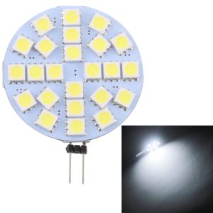 G4 24 LEDs SMD 5050 288LM 6000-6500K Stepless Dimming Energy Saving Light Pin Base Lamp Bulb, DC 12V(White Light) (OEM)