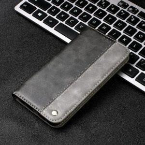 For Samsung Galaxy M51 Business Solid Color Stitching Horizontal Flip Leather Case with Holder & Card Slots(Grey) (OEM)