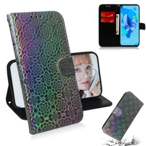 For Huawei P20 Lite 2019 / Nova 5i Solid Color Colorful Magnetic Buckle Horizontal Flip PU Leather Case with Holder & Card Slots & Wallet & Lanyard(Silver) (OEM)