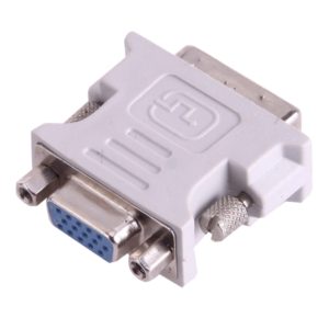 DVI-I Male Dual-Link 24 + 5 to 15 Pin VGA Female Video Monitor Adapter Converter(Grey) (OEM)