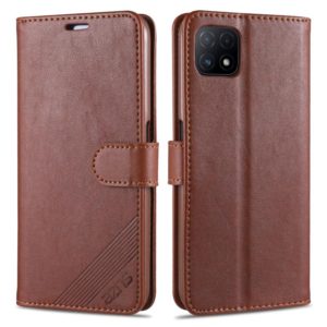 For OPPO A53 5G AZNS Sheepskin Texture Horizontal Flip Leather Case with Holder & Card Slots & Wallet(Brown) (AZNS) (OEM)